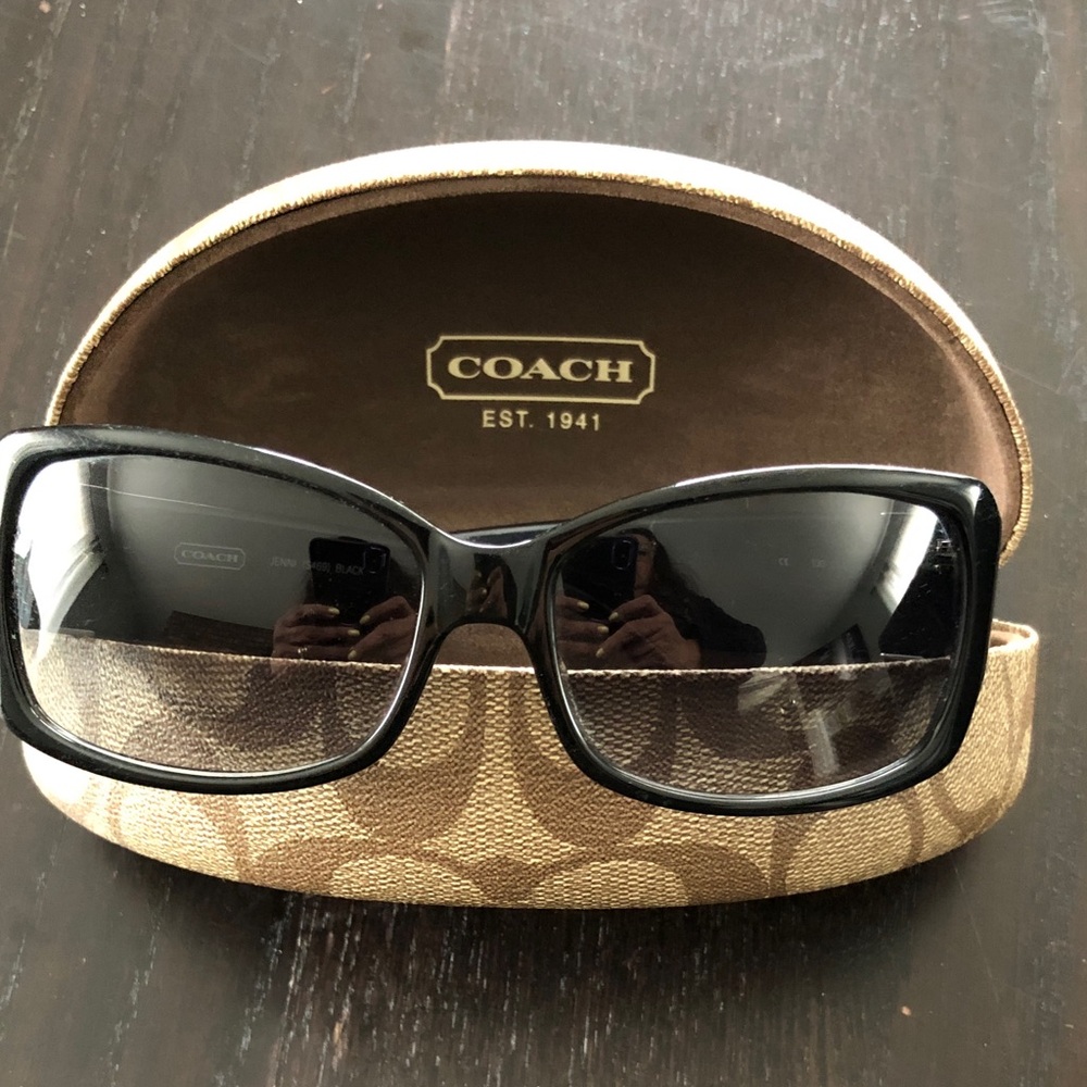 Coach Black Women's Oversized Square Sunglasses